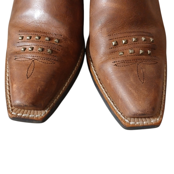 ARIAT Western Mules Distressed Studded Leather Bootie Size 7 - Picture 5 of 15